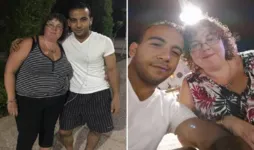 Joanna Girling e o golpista Hassan Kahlied 