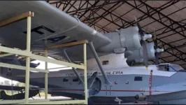 Avião modelo Catalina situado na Base Aérea de Belém.
