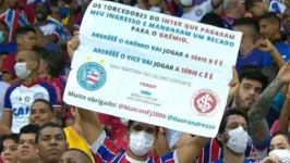 Torcedores do Inter fizeram PIX's para torcedores do Bahia lotarem a Fonte Nova e empurrarem o time à vitória e o Grêmio para o rebaixamento