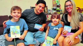 Marcio Pepes, Rita Bezerra e filhos 