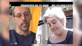 Jogador italiano de vôlei, Roberto Cazzaniga, e a estelionatária, Valeria Satta