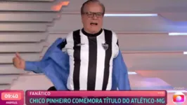 O apresentador não escondeu a paixão pelo Atlético Mineiro.