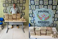 Droga apreendida estava em fundo falso de veículo em Tailândia.