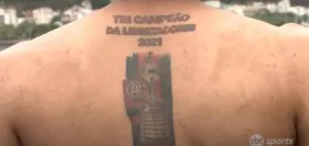 Torcedor do Flamengo tatuou o clube como campeão da Libertadores 2021
