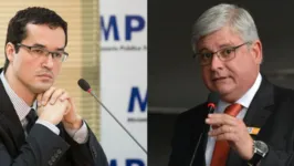 Deltan Dallagnol (à esquerda) e Rodrigo Janot (à direita)