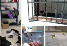 Sede foi revirada pelos bandidos