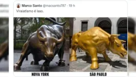 Estátua virou meme nas redes sociais