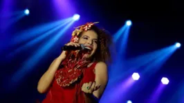 Vanessa durante show em Sergipe