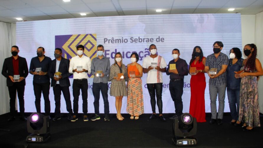 Premiados da segunda edição do Prêmio Sebrae de Educação Empreendedora, etapa estadual