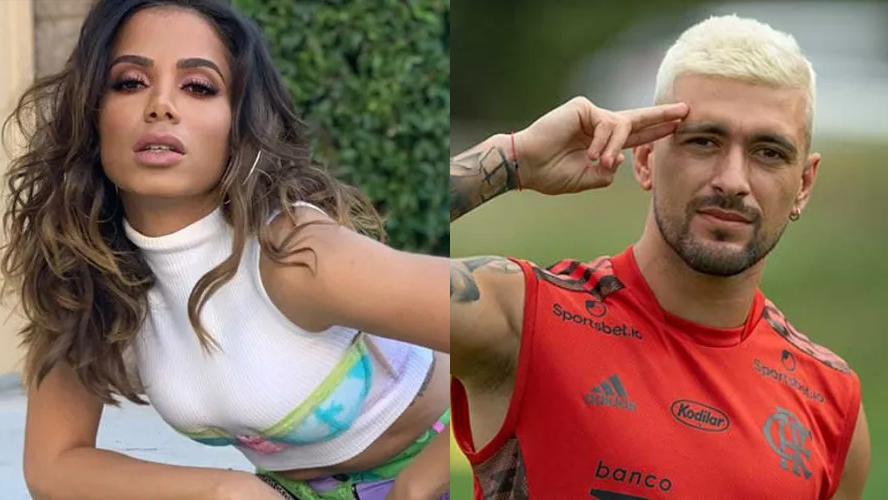 Imagem ilustrativa da notícia Anitta dá cantada em Arrascaeta, do Flamengo. "Tá solteiro?"