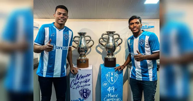 Imagem ilustrativa da notícia Dupla assina primeiro contrato profissional com o Paysandu