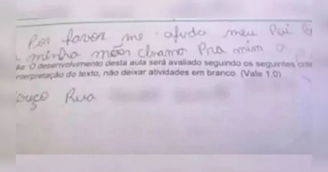 Imagem ilustrativa da notícia Menino pede socorro em prova: 'meu pai bate na minha mãe'
