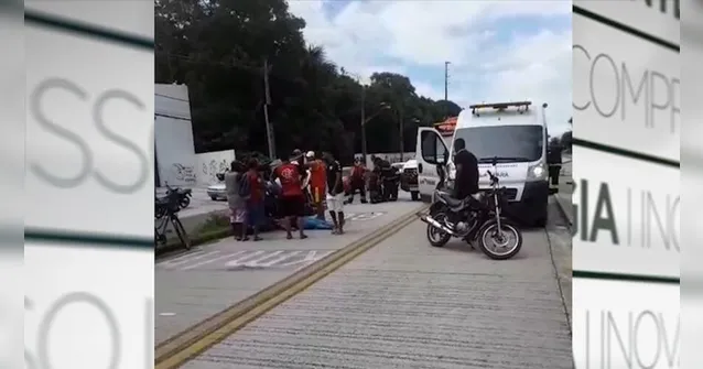 Imagem ilustrativa da notícia Belém: viatura colide com moto no BRT e casal fica ferido