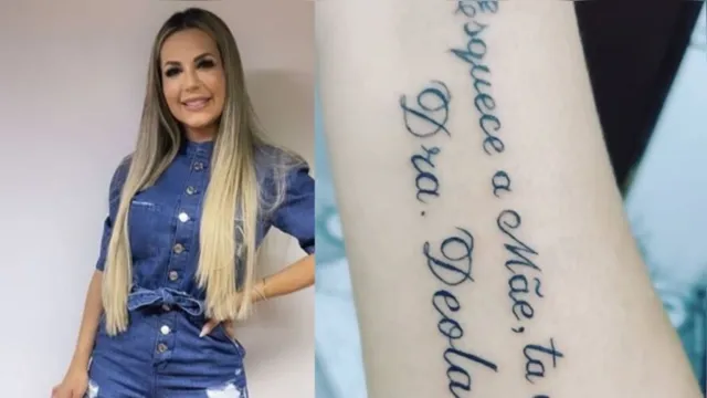 Imagem ilustrativa da notícia Fã faz tatuagem para Deolane Bezerra, mas erra no Português