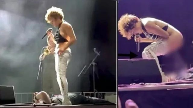 Imagem ilustrativa da notícia Vídeo: vocalista faz xixi no rosto de fã durante show