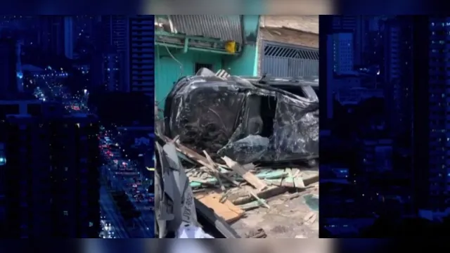Imagem ilustrativa da notícia Vídeo: acidente deixa motorista ferido e destruição
