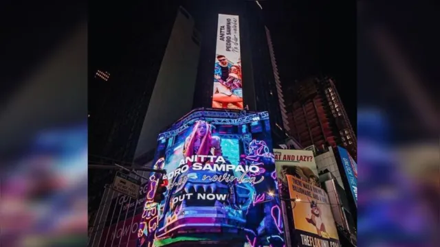 Imagem ilustrativa da notícia Vídeo: Anitta leva Belém para a Times Square, em Nova York