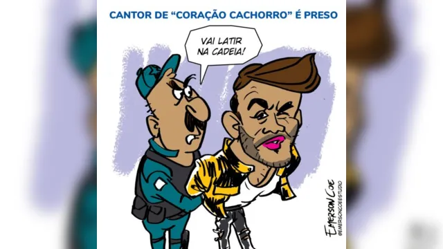 Imagem ilustrativa da notícia Cantor de "Coração Cachorro" é preso