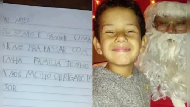 Imagem ilustrativa da notícia Criança que pediu carne para o Papai Noel ganha R$ 20 mil