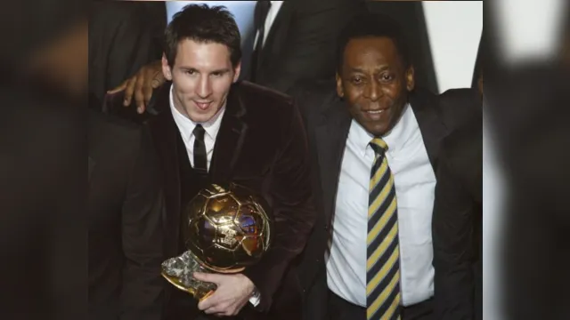 Imagem ilustrativa da notícia Pelé elogia Messi após Bola de Ouro: "talento ímpar!"