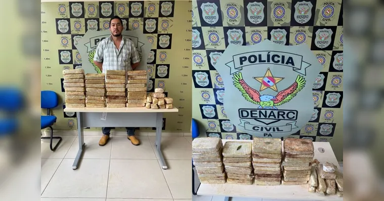 Imagem ilustrativa da notícia Vídeo: Homem é preso com 40 kg de crack no interior do Pará