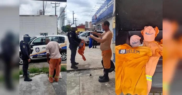 Imagem ilustrativa da notícia Dupla usava roupa de gari para pedir dinheiro na Pedreira