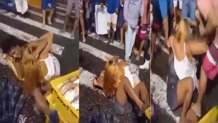 Imagem ilustrativa da notícia Vídeo: mulheres brigam no Ver-o-Peso e homens só filmam