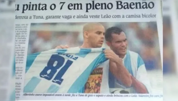 Imagem ilustrativa da notícia Há 20 anos, Albetinho vestia o Leão com a camisa do Paysandu