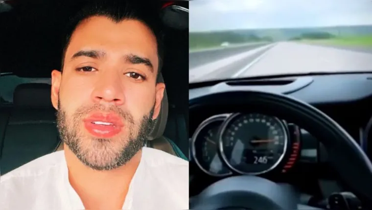Imagem ilustrativa da notícia Vídeo: "Chofer" de Gusttavo Lima dirige a 248km/h