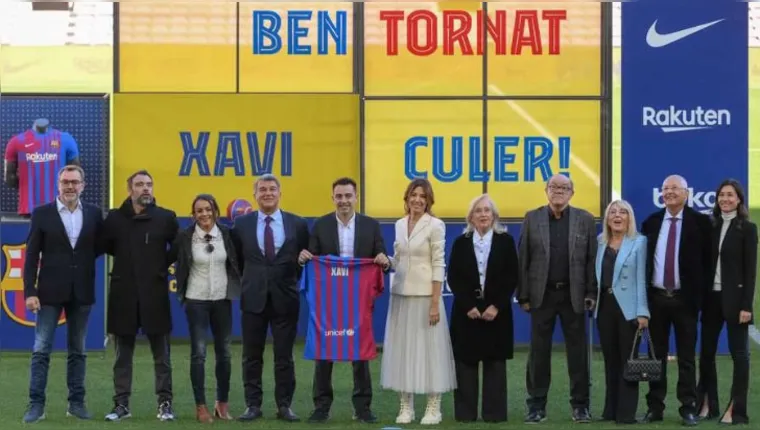 Imagem ilustrativa da notícia Xavi é apresentado no Camp Nou pelo Barça; Veja como foi!