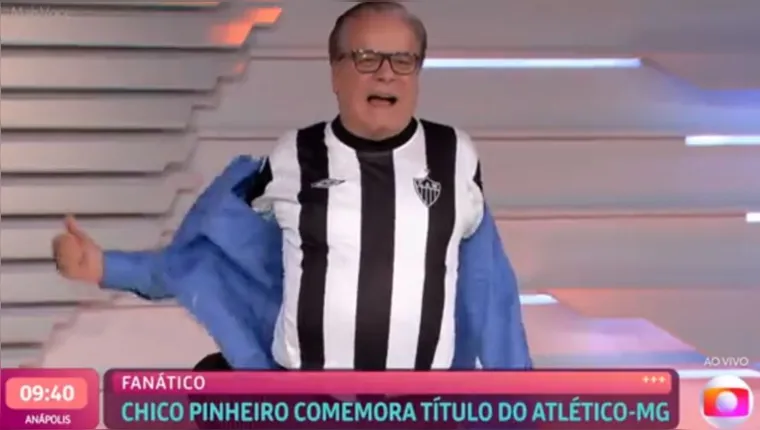 Imagem ilustrativa da notícia Chico Pinheiro apresenta telejornal com camisa do Galo
