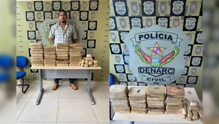 Imagem ilustrativa da notícia Vídeo: Homem é preso com 40 kg de crack no interior do Pará