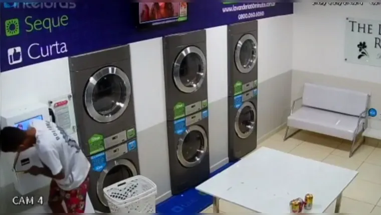 Imagem ilustrativa da notícia Vídeo: preso por furtar lavanderia em Belém