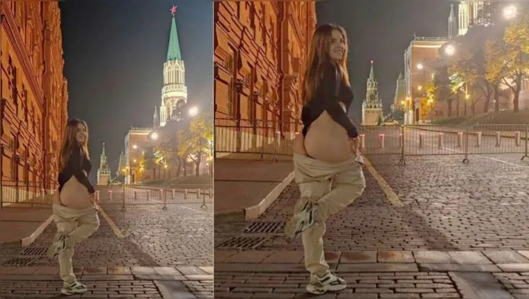 Imagem ilustrativa da notícia Atriz pornô é presa após posar de biquini no Kremlin