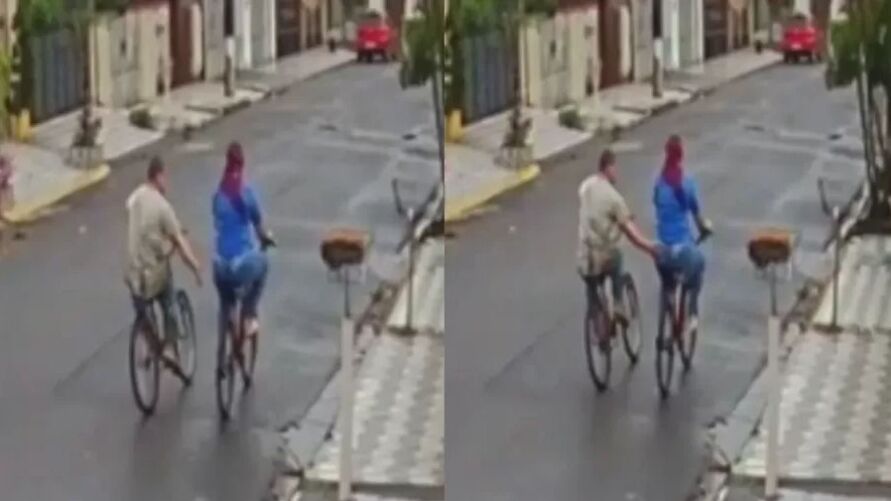 A mulher estava indo para o trabalho de bicicleta quando um ciclista se aproximou e passou a mão em suas nádegas.
