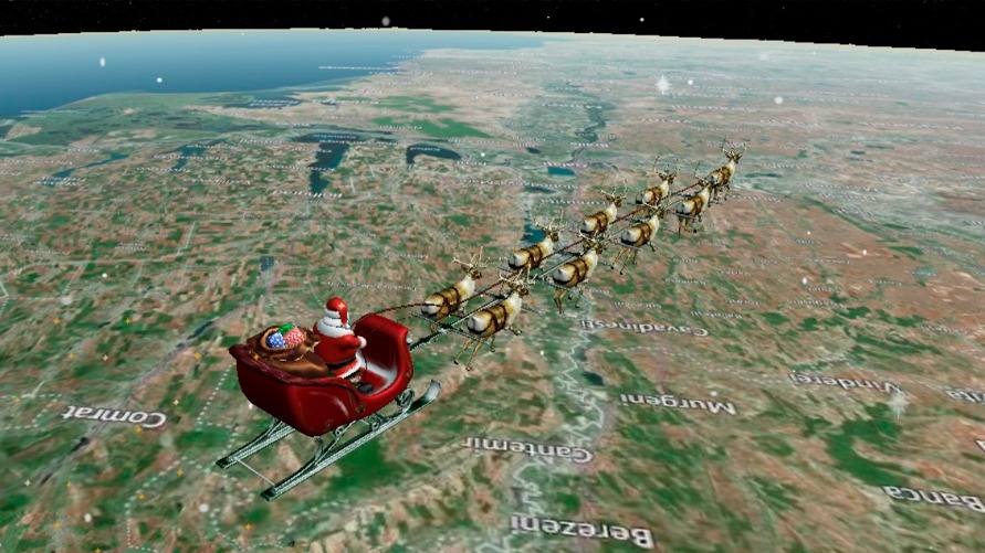 Siga o Papai Noel no Google