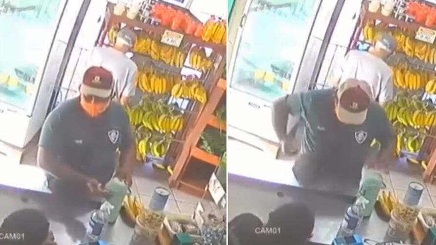 Imagem ilustrativa da notícia Vídeo: homem passa café na mão achando que era álcool em gel