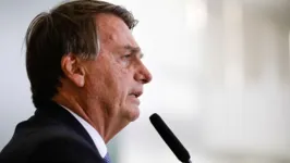 O presidente Jair Bolsonaro discursando