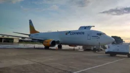 O Boeing 737-400F (F de “Freighter”, ou cargueiro) registrado sob a matrícula PR-SDT, que é operado pela Sideral