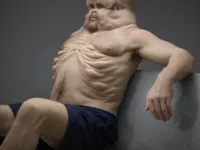 Imagem ilustrativa da notícia Vídeo: escultura mostra super-homem à prova de acidente