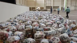 4 mil cestas foram doadas no sábado (22) e mais 4 mil devem chegar em fevereiro