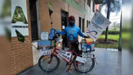 O ciclista já visitou 400 cidades em todo o país