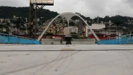 Sambódromo da Marquês de Sapucaí vazio às vésperas do Carnaval 2021