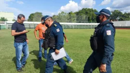 Comitiva esteve acompanhando a vistoria realizada no estádio municipal de Marabá para proceder a liberação do campo para os jogos do Azulão