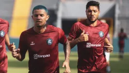 Kevem e Paulinho Curuá no treinamento da tarde