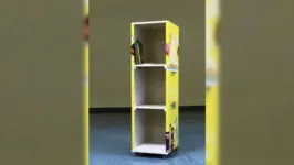 Suporte criado no Hospital Abelardo Santos para doação de livros.