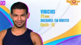 Vinicius foi confirmado participante do BBB 22 