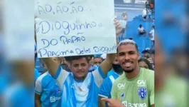 Dioguinho foi bastante badalado pela Fiel na chegada ao clube