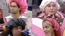 Vários participantes do reality aproveitaram para usar o acessório e cuidar das madeixas