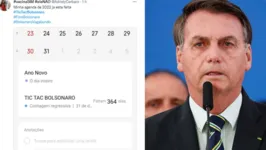 Usuários configuraram até o contador do celular para o fim do ano e do mandato de Bolsonaro